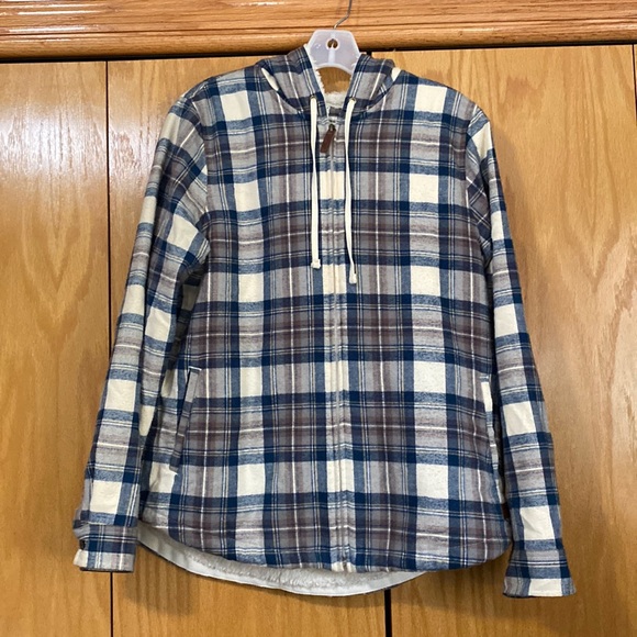 Womens LL Bean Sherpa lined flannel - Picture 1 of 6
